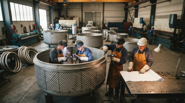 Fabricación de marmitas industriales